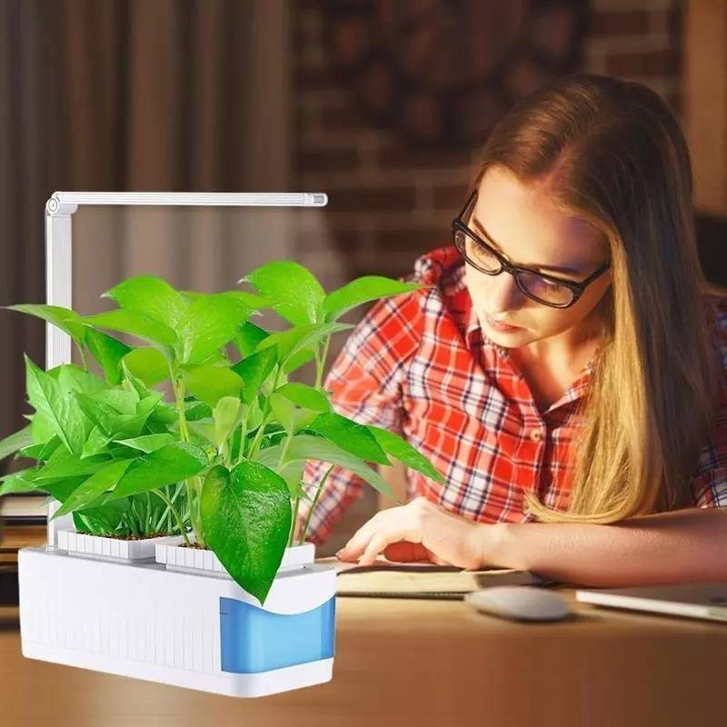 طقم زراعة الأعشاب الداخلية بالهيدروبونيك مع مصابيح LED