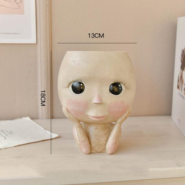 وعاء زراعة وجه متورد